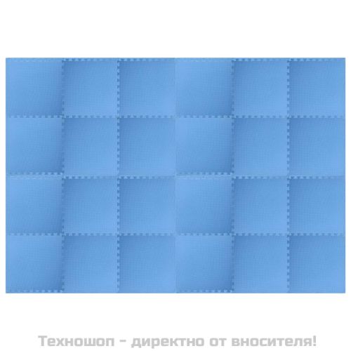 Постелки за под 24 бр 8,64 м² EVA пяна сини