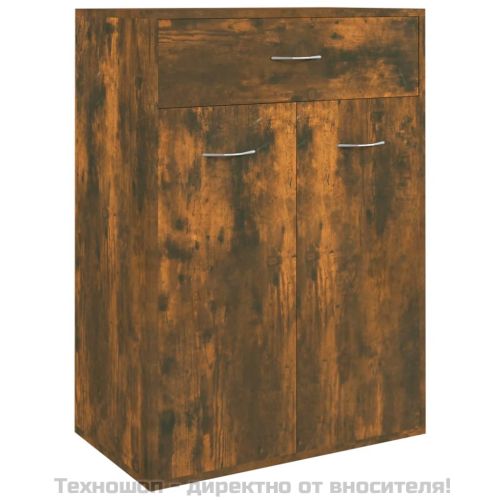 Шкаф за обувки, опушен дъб, 60x35x84 см, инженерно дърво