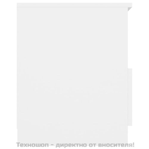 Нощни шкафчета, 2 бр, бели, 40x40x50 см, инженерно дърво