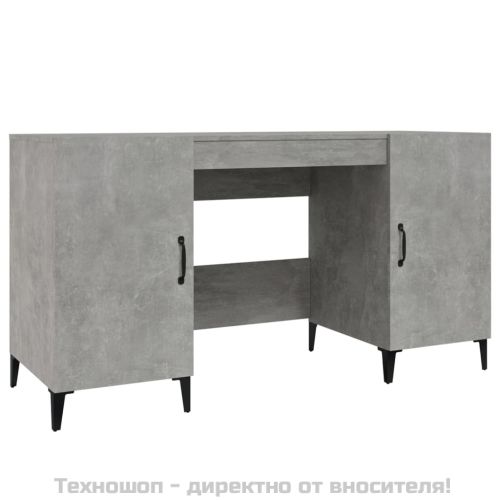 Бюро, бетонно сиво, 140x50x75 см, инженерно дърво