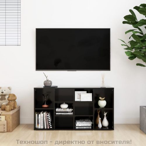 Пейка за обувки, черна, 103x30x55 см, инженерно дърво