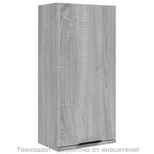 Шкаф за баня за стенен монтаж, сив сонома, 32x20x67 см