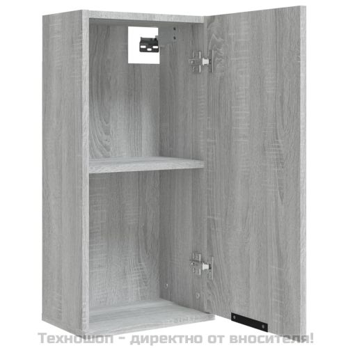 Шкаф за баня за стенен монтаж, сив сонома, 32x20x67 см