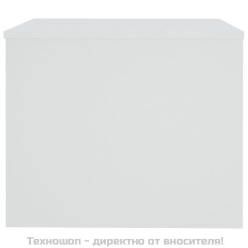 Маса за кафе, бяла, 80x50x40 см, инженерно дърво