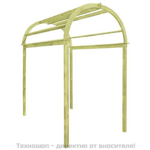 Градинска арка, 125x150x235 см, бор със зелена импрегнация