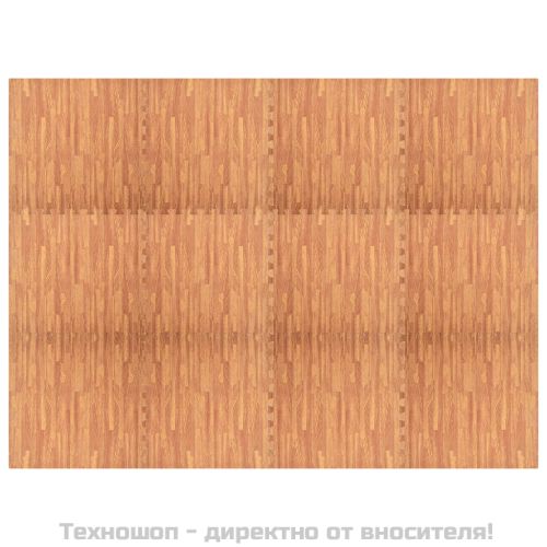 Постелки за под 12 бр дървесни шарки 4,32 м² EVA пяна