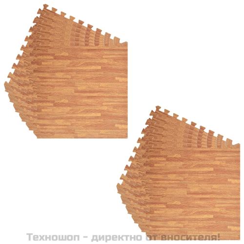Постелки за под 12 бр дървесни шарки 4,32 м² EVA пяна