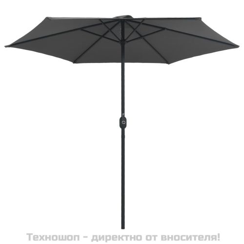 Градински чадър с алуминиев прът, 270x246 см, антрацит
