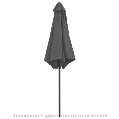 Градински чадър с алуминиев прът, 270x246 см, антрацит