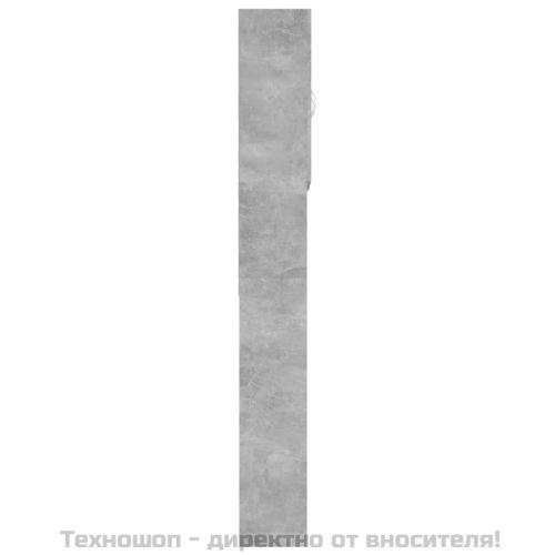 Шкаф за пералня, бетонно сив, 64x25,5x190 см