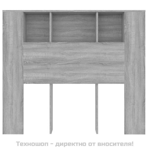 Табла за легло тип шкаф, сив сонома, 120x18,5x102,5 см
