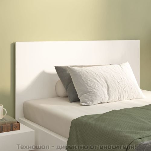 Горна табла за легло, бяла, 120x1,5x80 см, инженерна дървесина