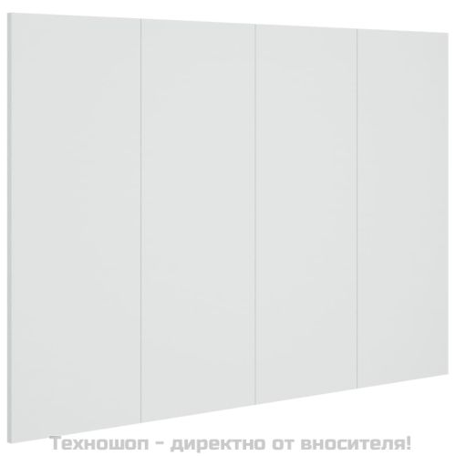 Горна табла за легло, бяла, 120x1,5x80 см, инженерна дървесина