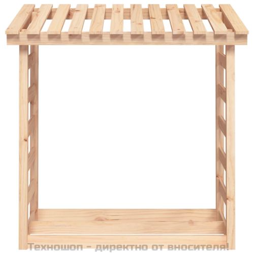 Поставка за дърва за огрев 108x64,5x110 см масивно дърво бор