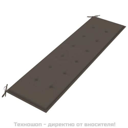 Възглавница за градинска пейка таупе 180x50x4 см оксфорд плат