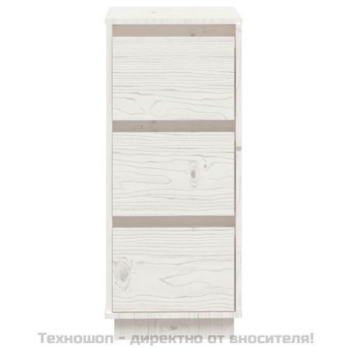 Сайдборди, 2 бр, бели, 32x34x75 см, бор масив