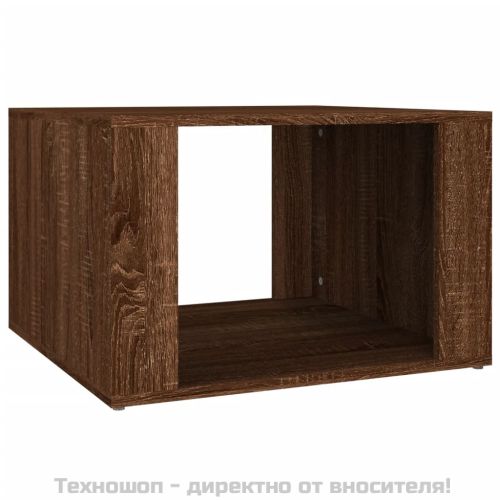 Нощна масичка, кафяв дъб, 57x55x36 см, инженерно дърво