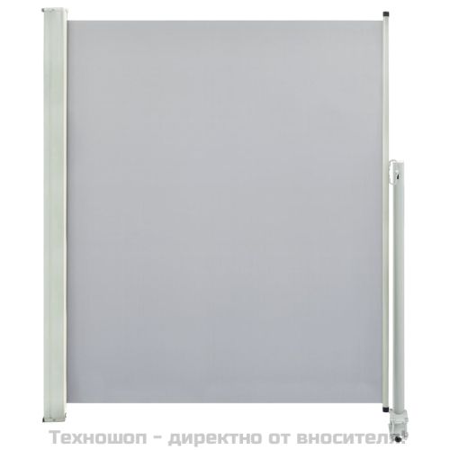 Прибираща се странична тента, 160х300 см, сива