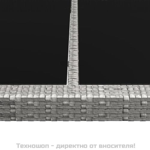 Градинска трапезна маса, сива, 200x150x74 см, полиратан