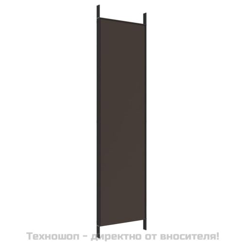 Параван за стая, 3 панела, кафяв, 150x200 см, плат