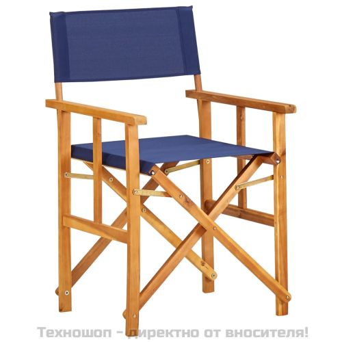 Режисьорски стол, акациево дърво масив, син