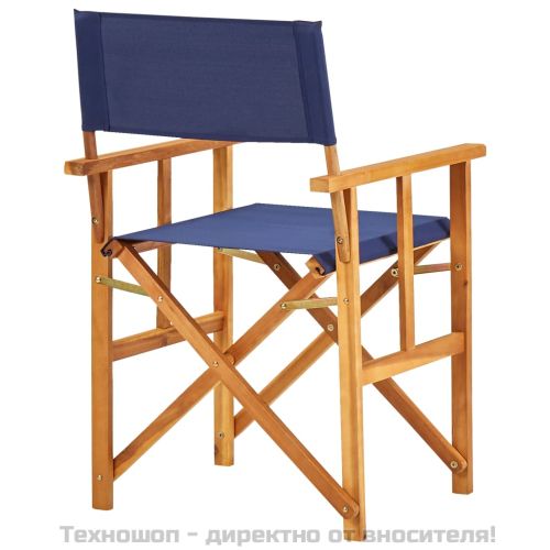 Режисьорски стол, акациево дърво масив, син