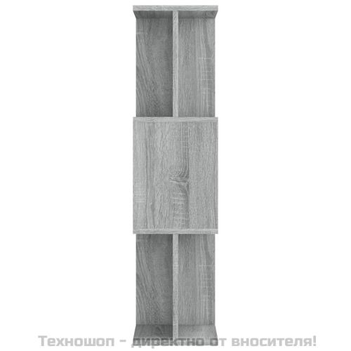 Библиотека/разделител сив сонома 80x24x96 см инженерно дърво