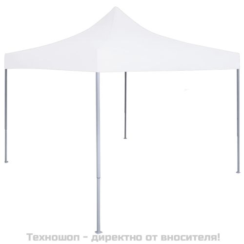 Професионална сгъваема парти шатра, 3x3 м, стомана, бяла