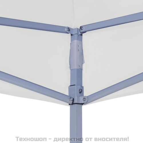 Професионална сгъваема парти шатра, 3x3 м, стомана, бяла
