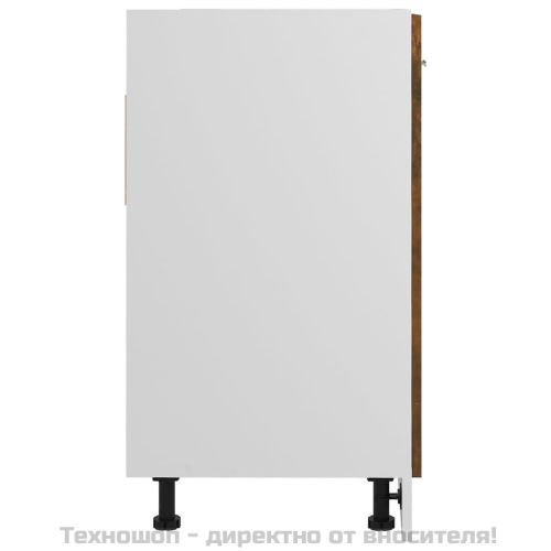 Долен шкаф за мивка "Lyon", опушен дъб, 80x46x81,5 см, инженерно дърво