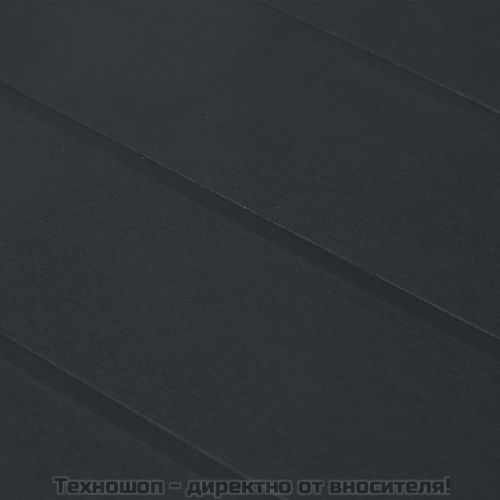 Градинска маса, 150x90x72 см, пластмаса, ратанов вид, антрацит