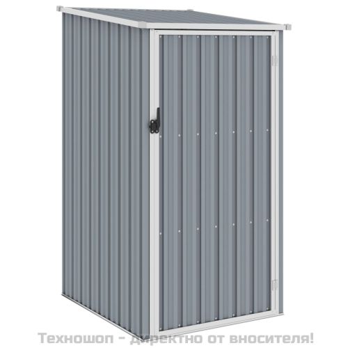 Градинска барака, сива 87x98x159 см, поцинкована стомана