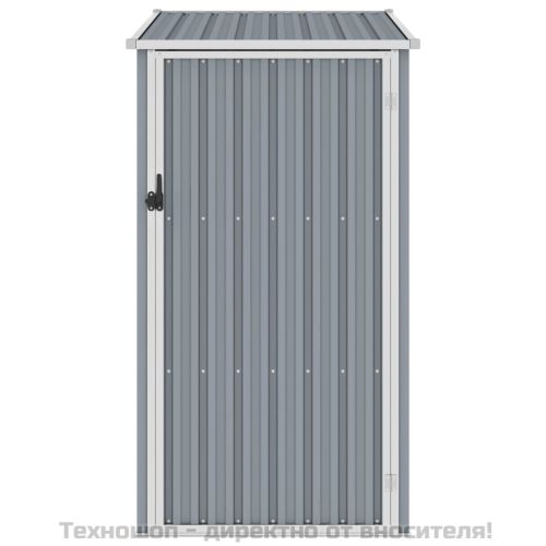 Градинска барака, сива 87x98x159 см, поцинкована стомана