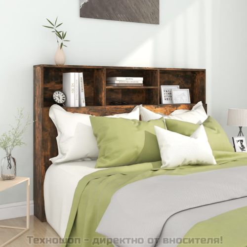 Табла за легло тип шкаф, опушен дъб, 140x19x103,5 см