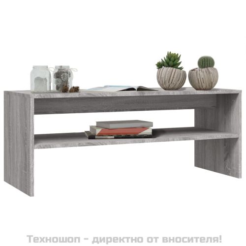 Кафе маса, сива сонома, 100x40x40 см, инженерно дърво
