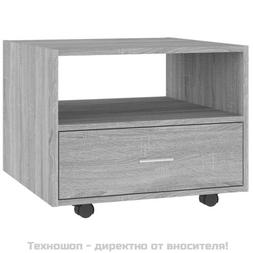 Кафе маса, сив сонома, 55x55x40 см, инженерно дърво