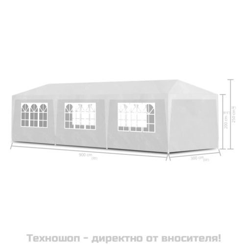 Парти шатра, 3х9 м, бяла