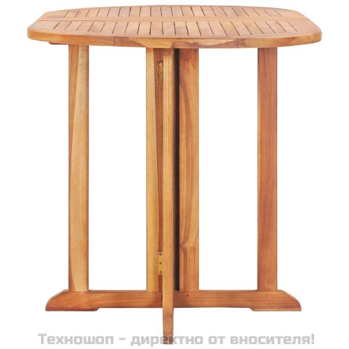 Сгъваема градинска маса тип пеперуда 120x70x75 см тиков масив