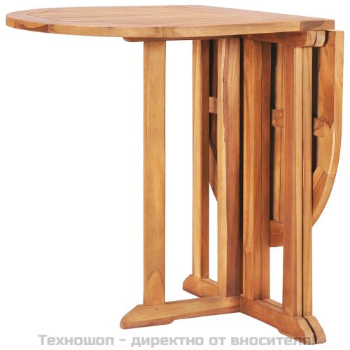 Сгъваема градинска маса тип пеперуда 120x70x75 см тиков масив