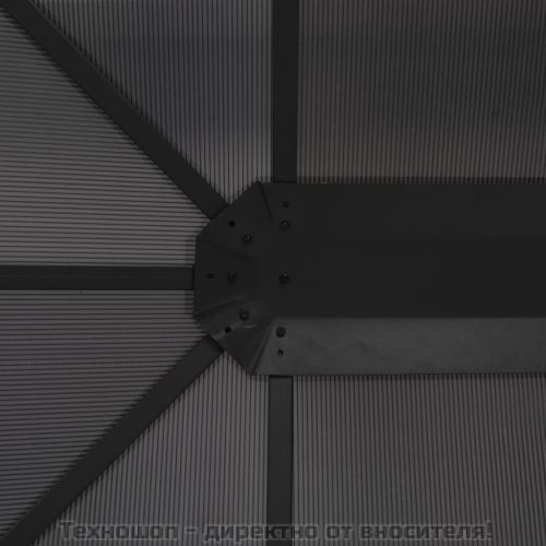 Шатра с пердета, алуминий, 4x3x2,6 м, черна