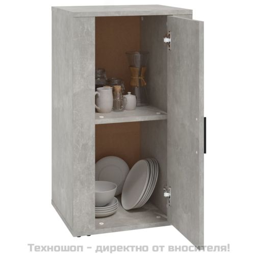 Сайдборд, бетонно сив, 40x33x70 см, инженерно дърво