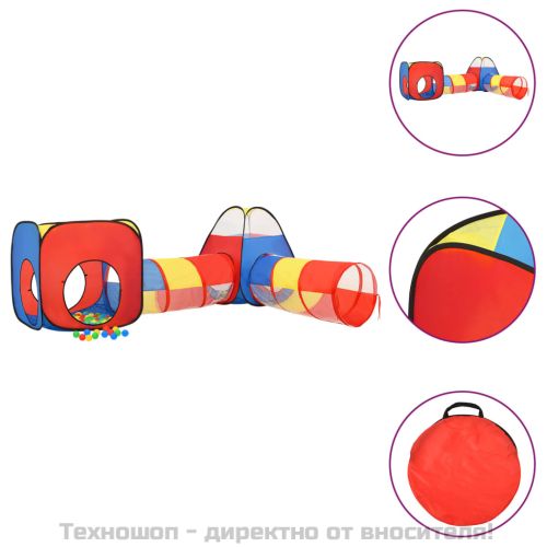 Детска палатка за игра, многоцветна, 190x264x90 см