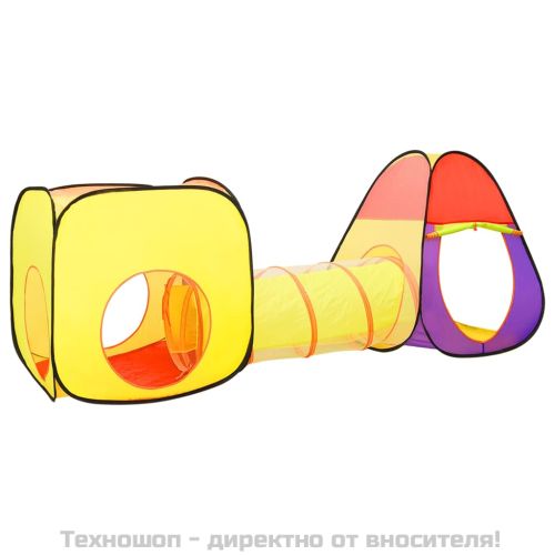 Детска палатка за игра, многоцветна, 255x80x100 см
