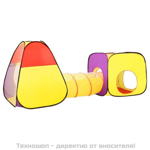 Детска палатка за игра, многоцветна, 255x80x100 см