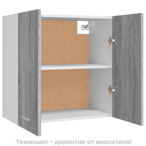 Висящ шкаф "Lyon", сив, цвят сонома, 60x31x60 см, инженерно дърво