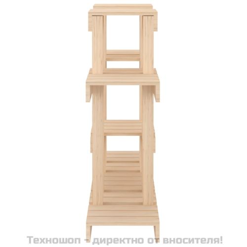 Поставка за цветя, 104,5x25x77,5 см, бор масив