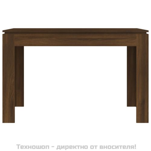 Трапезна маса, кафяв дъб, 120x60x76 см, инженерно дърво