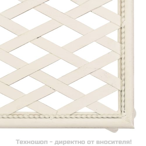 Градинска кушетка, 128 см, метал, антично бяло