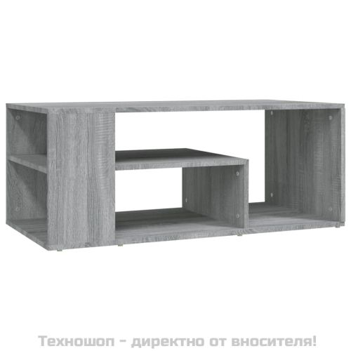 Кафе маса, сив сонома, 100x50x40 см, инженерно дърво