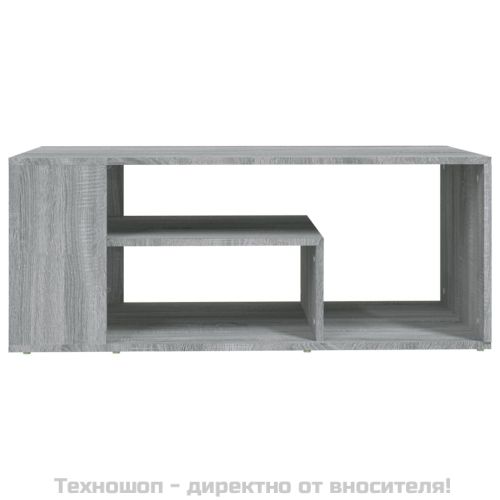 Кафе маса, сив сонома, 100x50x40 см, инженерно дърво